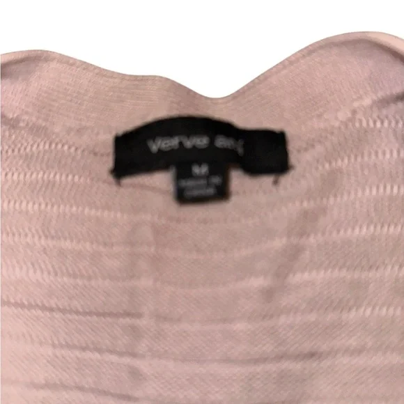 Verve Ami plummish Cardigan with Fringe Accents - Picture 4 of 6